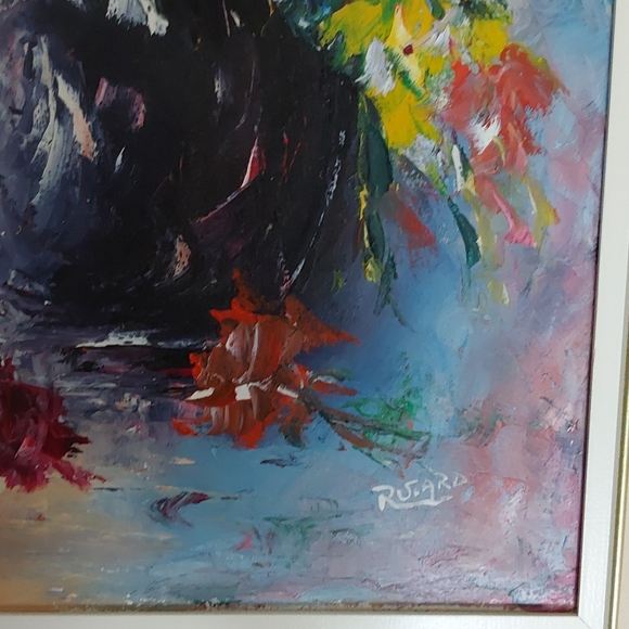 Oil painting by R Viard. Rare find - Picture 3 of 5